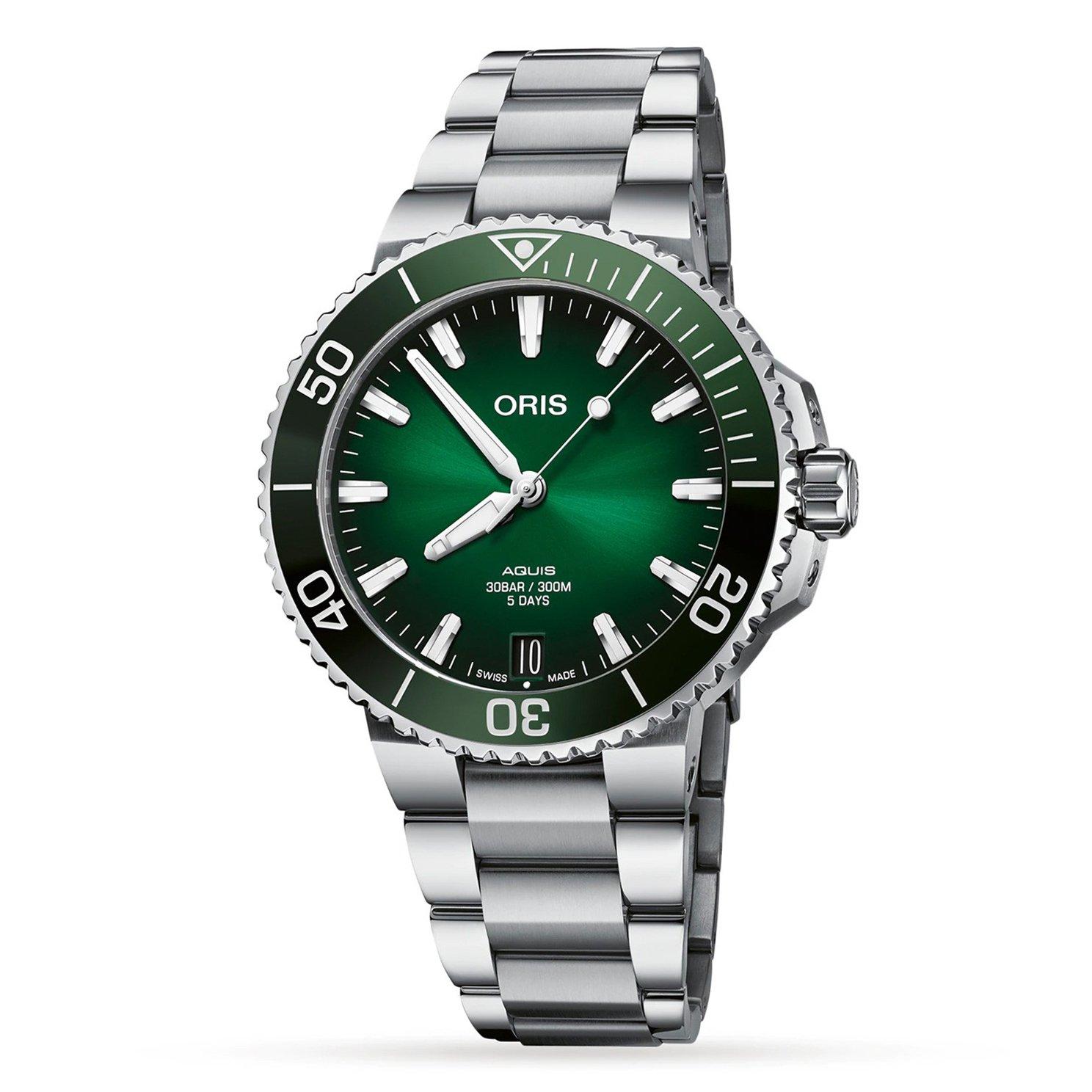 Oris green dial on sale watch